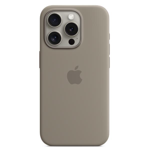 Apple - Cover per cellulare - compatibile MagSafe - silicone - argilla - per iPhone 15 Pro