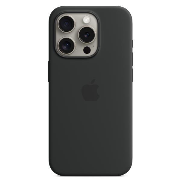 Apple - Cover per cellulare - compatibile MagSafe - silicone - nero - per iPhone 15 Pro Max