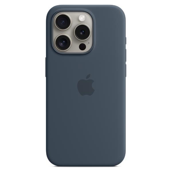 Apple - Cover per cellulare - compatibile MagSafe - silicone - blu tempesta - per iPhone 15 Pro Max