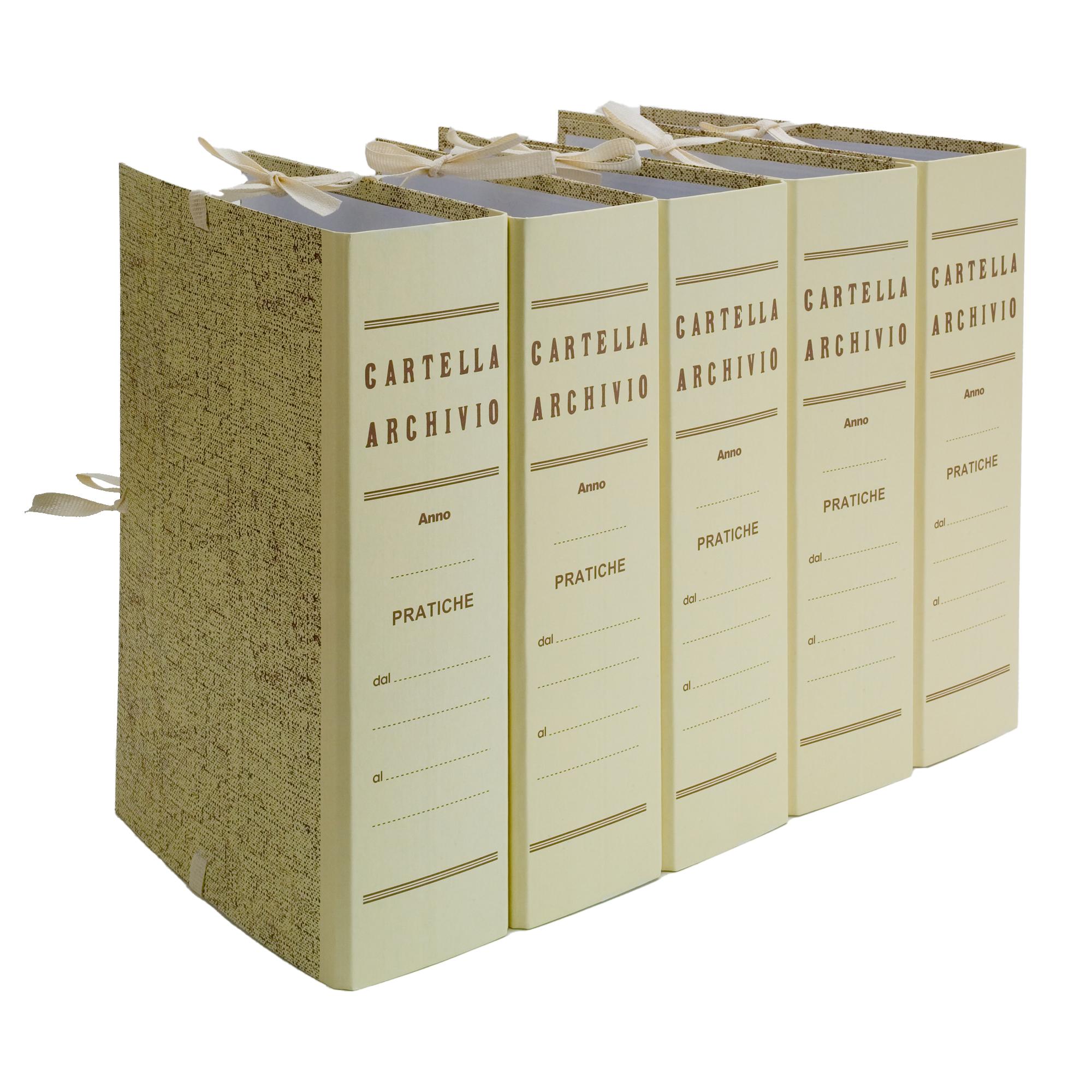 Faldone - legacci incollati - per Gazzetta Ufficiale - juta - 31 x 22 cm - dorso 10 cm - paglia - Brefiocart