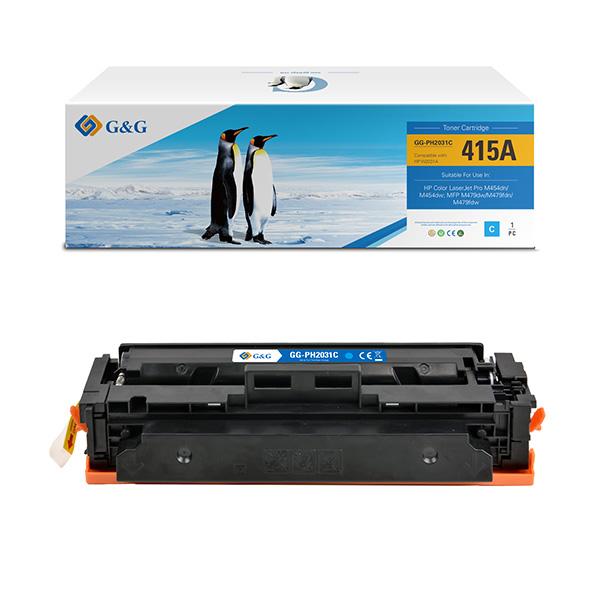 GG - Toner Compatibile per Hp W2031A - Ciano - 2.100 pag