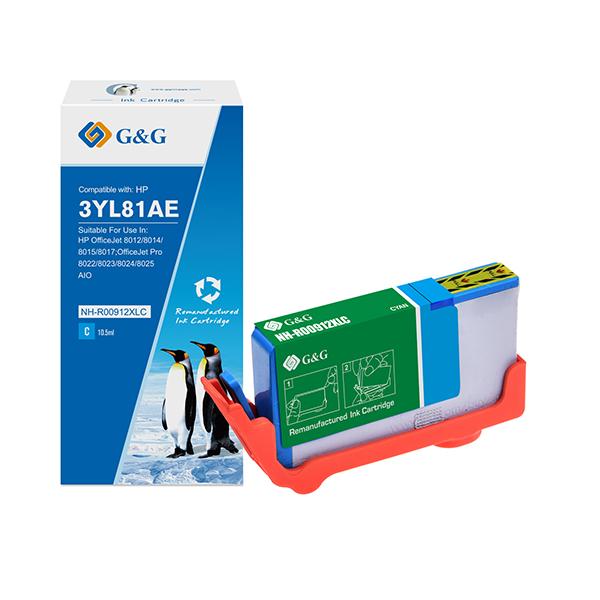 GG - Cartuccia ink Compatibile per HP 912XL - Ciano