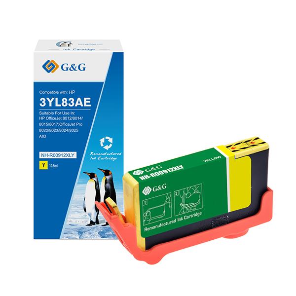 GG - Cartuccia ink Compatibile per HP 912XL - Giallo
