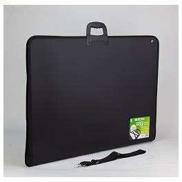 FAVORIT VALIGETTA PORTADISEGNI IN PP EFFETTO TESSUTO 38X55X3 CM CHIUSURA A ZIP CON TRACOLLA NERO