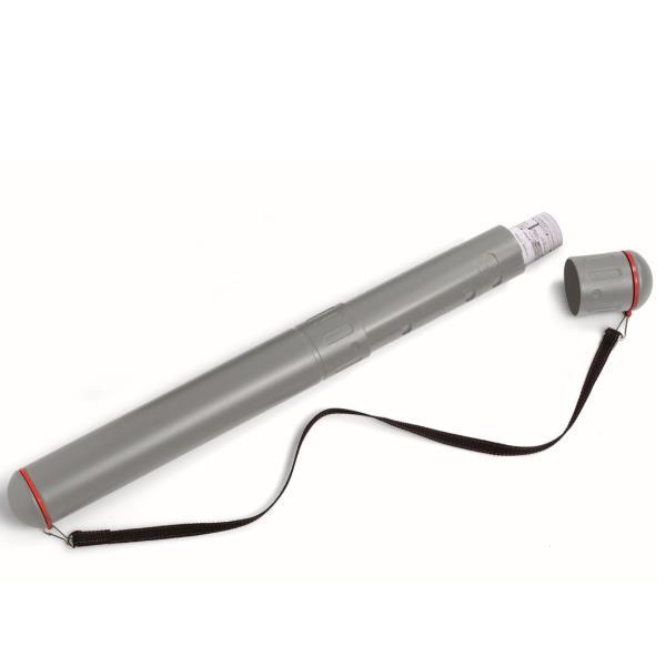 NIJI TUBO PORTADISEGNO IN PLASTICA ESTENDIBILE CON TRACOLLA DIAMETRO 10.5 CM LUNGHEZZA 76/120 CM NERO