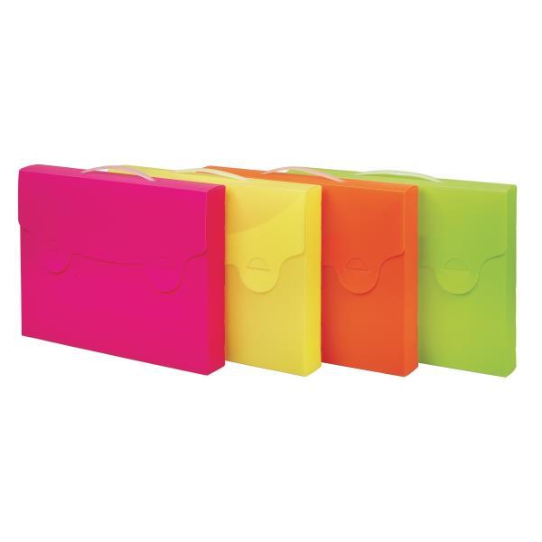 Favorit NEON - Cartelletta portadocumenti - larghezza dorsale 50 mm - per 330 x 480 mm - disponibile in colori assortiti (pacchetto di 4)