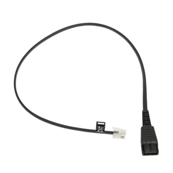 Jabra - Cavo per cuffie - RJ-10 maschio a disconnessione rapida maschio - carbone - per Jabra GN 2100, GN 2200 Duo, GN 2200 Mono