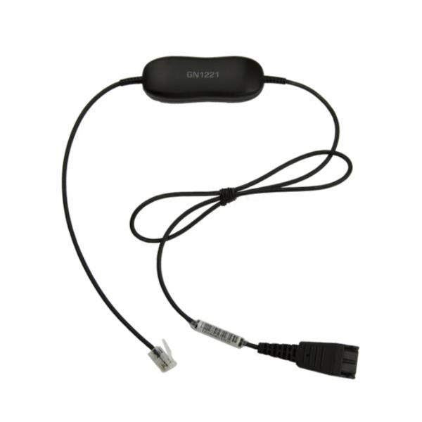 Jabra GN1221 Sound Limiter - Cavo per cuffie - RJ-9 maschio a disconnessione rapida - 80 cm