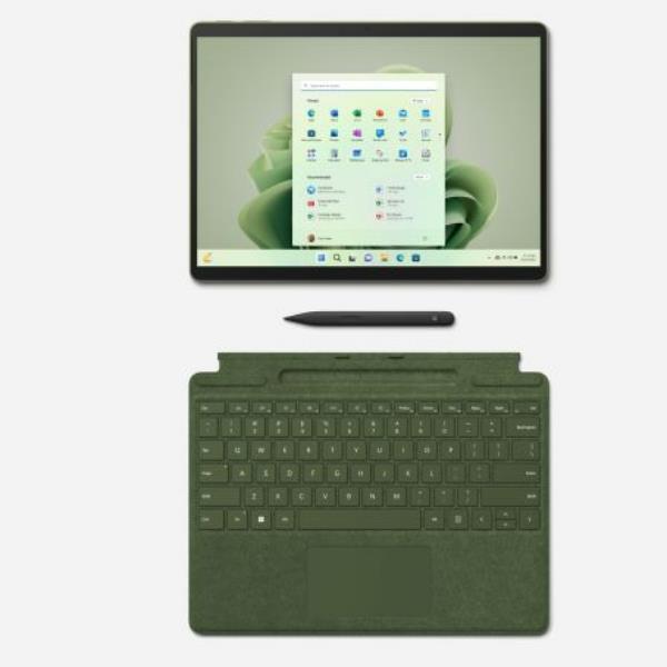 Microsoft Surface Pro Signature Keyboard - Tastiera - con touchpad, accelerometro, Porta Surface Slim Pen 2 e supporto di ricarica - QWERTY - italiana - foresta - per Surface Pro 8, Pro 8 for Business, Pro 9, Pro 9 for Business, Pro X, Pro X for Business