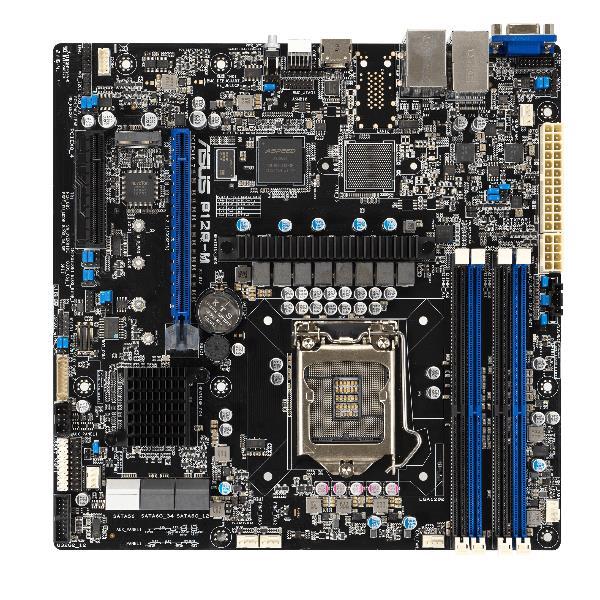 ASUS P12R-M - Scheda madre - micro ATX - zoccolo LGA1200 - C252 Chipset - USB 3.2 Gen 2 - 2 x Gigabit LAN - scheda grafica onboard