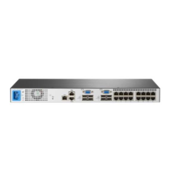 HPE KVM Console G3 Switch 0x2x16 - Switch KVM - CAT5 - 16 x KVM port(s) - 2 utenti locali - montabile su rack - per ProLiant DL20 Gen9, DL360p Gen8, DL580 Gen9, MicroServer Gen8, ML110 Gen9, ML350p Gen8