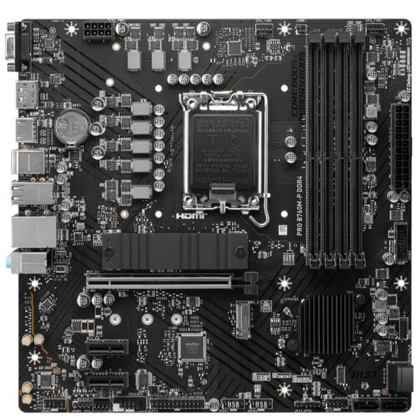 MSI PRO B760M-P DDR4 SCHEDA MADRE INTEL B760 LGA 1700 MICRO ATX M2 SATA III LAN HDMI DISPLAYPORT