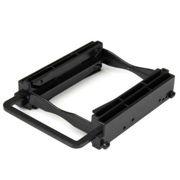 StarTech.com Staffa di montaggio Tool-Less per doppio disco duro SSD/HDD da 2,5" per alloggiamento da 3,5" - Adattatore vano unita' di memorizzazione - 3.5" to 2 x 2.5" - nero - per P/N: M2E4SFF8643, PEX4SFF8643, U2M2E125