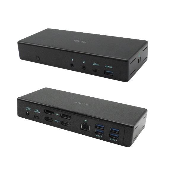 i-Tec USB-C Quattro Display Docking Station with Power Delivery - Docking station - USB-C / Thunderbolt 3 - 2 x HDMI, 2 x DP - GigE - Italia