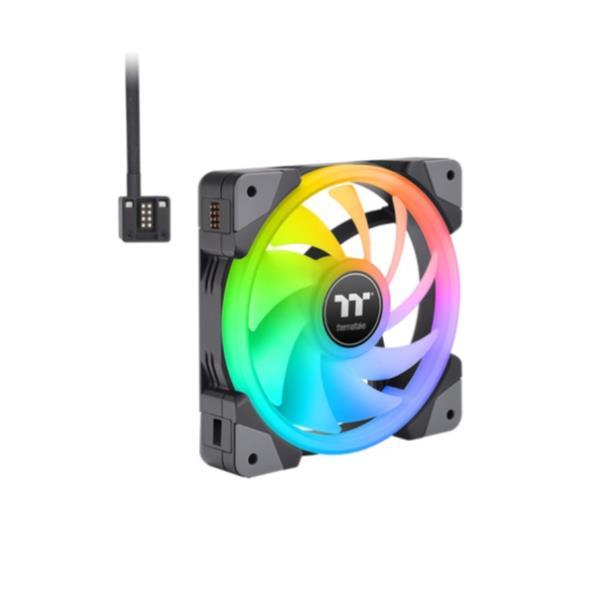 Thermaltake SWAFAN EX12 RGB - Premium Edition - ventilatore per cabinet - 120 mm - nero (pacchetto di 3)