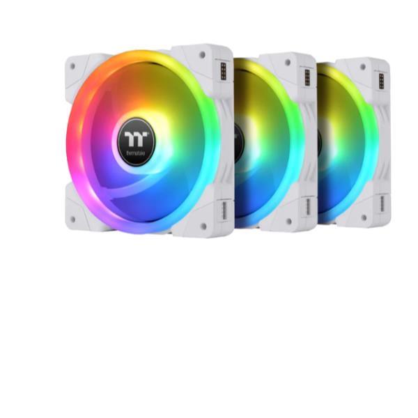 Thermaltake SWAFAN EX14 RGB - Premium Edition - ventilatore per cabinet - 140 mm - bianco (pacchetto di 3)