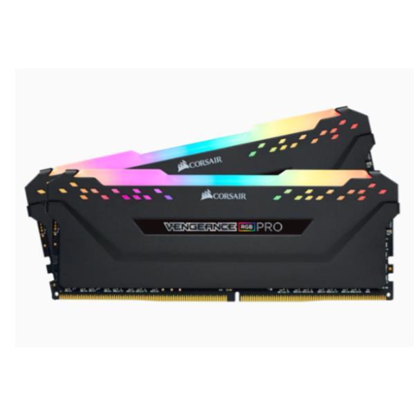 CORSAIR Vengeance RGB PRO - DDR4 - kit - 32 GB: 2 x 16 GB - DIMM 288-PIN - 3200 MHz / PC4-25600 - CL16 - 1.35 V - senza buffer - non ECC - nero
