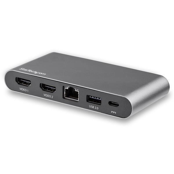 StarTech.com Adattatore Multi-porta USB-C per doppio monitor - 2 x 4K HDMI - 2 porte USB-A - 100W PD 3.0 - Gbe - Docking station - USB-C - 2 x HDMI - GigE - per P/N: ARMBARDUO, ARMBARDUOV, ARMDUAL, ARMDUAL30, ARMDUALV, ARMSLIMDUO