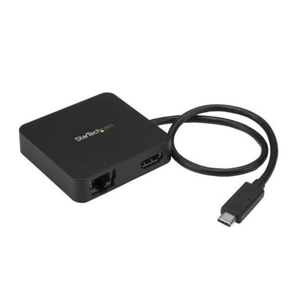 StarTech.com Adattatore Multiporta USB-C per Portatili - 4k HDMI - GbE - USB Tipo C - USB-A - Alimentato - Docking station - USB-C / Thunderbolt 3 - HDMI - GigE - Compatibile TAA