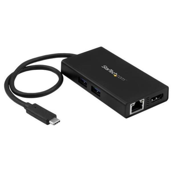 StarTech.com Adattatore USB-C Multiporta per Portatili - Adattatore Multifunzione USB Type-C -  Power Delivery - HDMI 4K - USB 3.0 - Adattatore video - Compatibile TAA - 24 pin USB-C maschio a RJ-45, HDMI, USB Tipo A, 24 pin USB-C femmina - 9.6 cm - nero