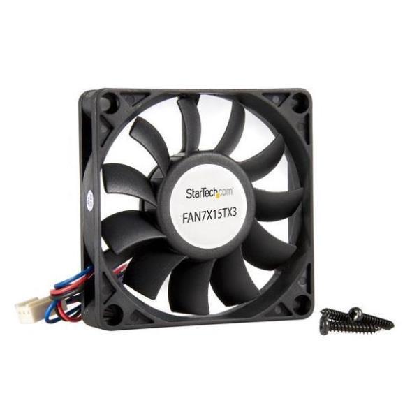 StarTech.com Ventola computer di ricambio con cuscinetto a sfera 70x15 mm con connettore TX3 - Ventilatore per cabinet - 70 mm - nero