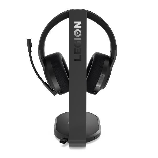 LENOVO S600 GAMING STATION SUPPORTO E CARRICATORE CUFFIE CON UNA PORTA USB QI 10W E 2xUSB-A 2.0 BLACK