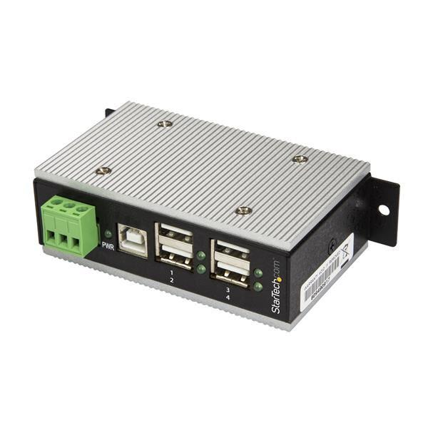 StarTech.com Hub USB 2.0 uso Industriale a 4 porte - 15kV Protezione da sovracorrenti - Hub - 4 x USB 2.0 - montabile su rail DIN - alimentazione CC - Compatibile TAA - per P/N: ITB20D3250