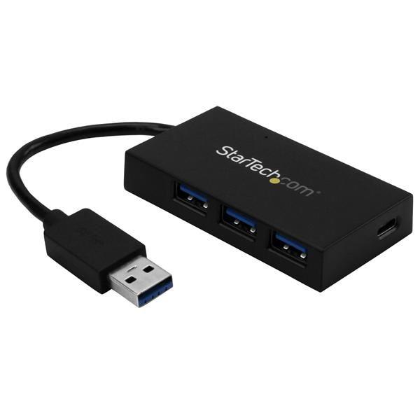 StarTech.com Hub USB a 4 Porte - USB-A a 3x USB-A e 1x USB-C - Hub da Viaggio Portatile - Hub - 4 x SuperSpeed USB 3.0 - desktop - per P/N: CFASTRWU3C, SDMSDRWU3AC