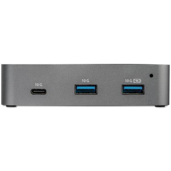 StarTech.com Hub USB-C a 3 porte con porta LAN - 10 Gbps - 2 USB-A e 1 USB-C - Alimentato - Hub - 1 x USB-C + 2 x USB 3.1 + 1 x 10/100/1000 - desktop - 110/240 V c.a. - per P/N: PEXUSB321C