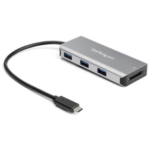 StarTech.com Hub USB-C a 3 porte con lettore per schede SD - 10 Gbps - 3 USB-A (HB31C3ASDMB) - Hub - 1 x USB-C + 3 x USB 3.1 - desktop - per P/N: PEXUSB321C