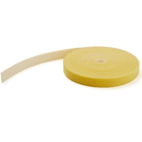 StarTech.com Rotolo di nastro con chiusura a strappo da 7,6 m - Fascette riutilizzabili tagliate a misura - Giallo (HKLP25YW) - Bloccaggio con aggancio a cappio - 7.62 m - giallo - per P/N: CABSHF2POST2, HKLP25, HKLP25BL, HKLP25GN, HKLP25RD