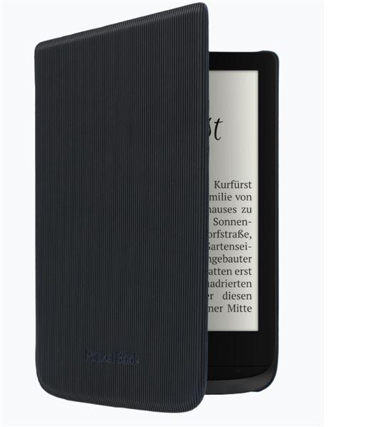POCKETBOOK EREADER LINEA BASIC/LUX/HD/COLOR CUSTODIA A LIBRO IN NYLON NERO