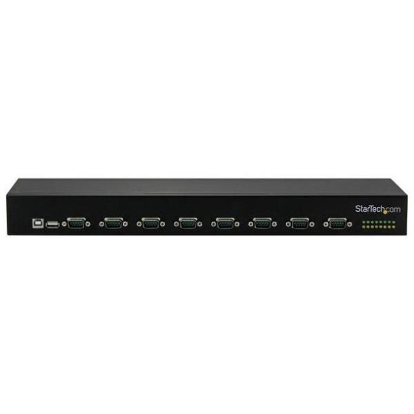 StarTech.com Hub RS232 Seriale USB a 8 porte - Convertitore USB a RS232 / DB9 - Scheda seriale - USB 2.0 - RS-232 x 8 - nero