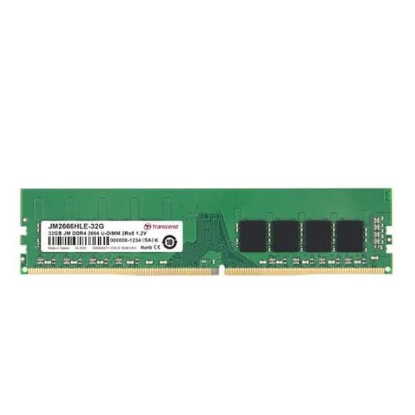 Transcend JetRAM - DDR4 - modulo - 32 GB - DIMM 288-PIN - 2666 MHz / PC4-21300 - CL19 - 1.2 V - senza buffer - non ECC