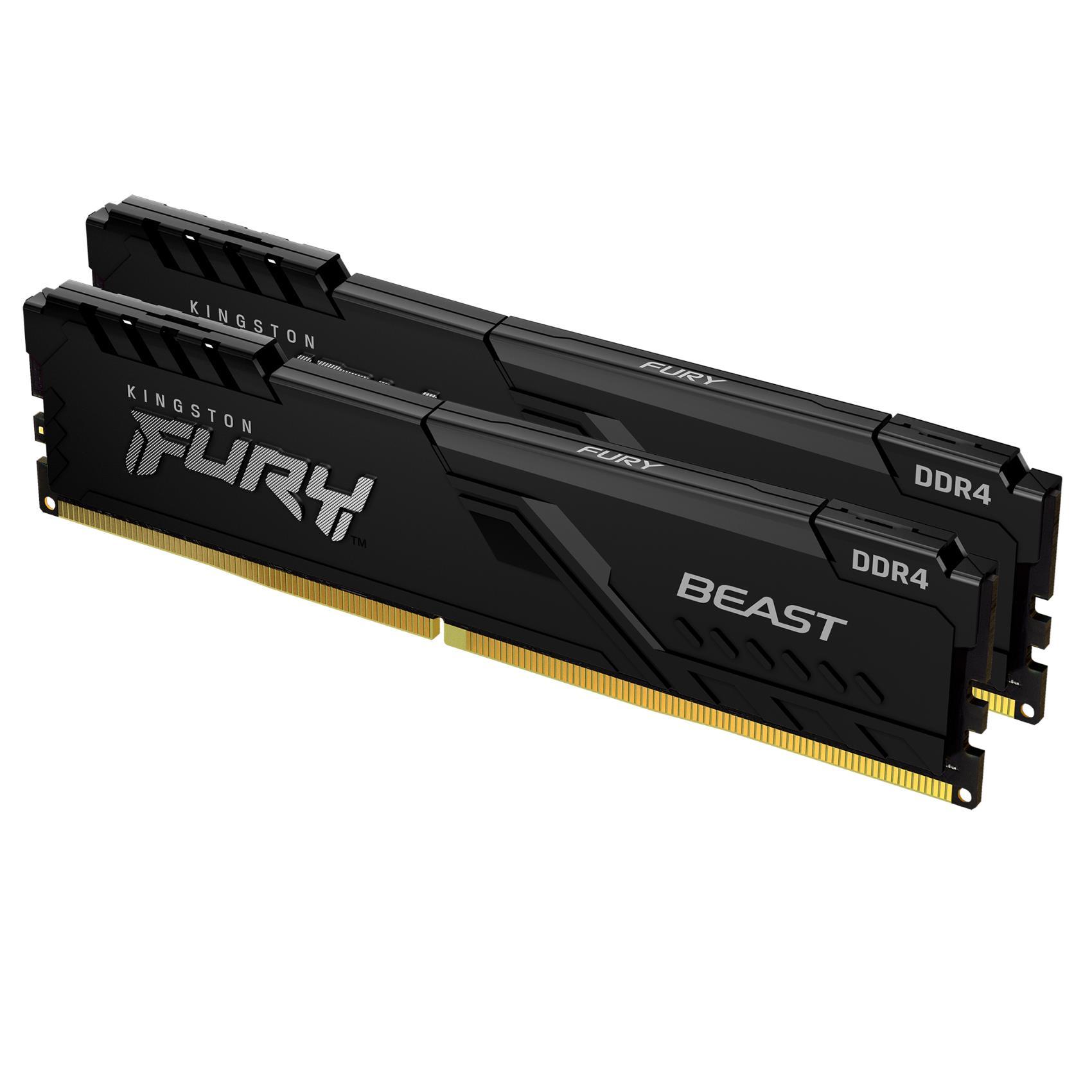 KINGSTON FURY BEAST BLACK 8GB 2 x 4GB DDR4 3.200MHz CL 16 DIMM