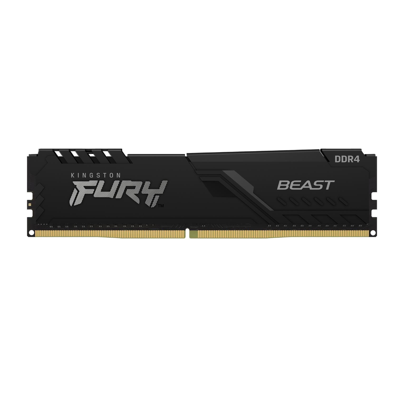 Kingston FURY Beast - DDR4 - modulo - 32 GB - DIMM 288-PIN - 3600 MHz / PC4-28800 - CL18 - 1.35 V - senza buffer - non ECC - nero