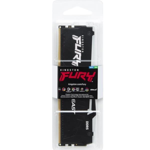 Kingston FURY Beast RGB - DDR5 - modulo - 8 GB - DIMM 288-PIN - 5600 MHz / PC5-44800 - CL36 - 1.25 V - senza buffer - on-die ECC - nero
