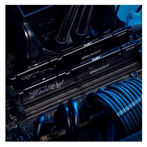 Kingston FURY Beast - DDR5 - kit - 16 GB: 2 x 8 GB - DIMM 288-PIN - 5600 MHz / PC5-44800 - CL40 - 1.25 V - senza buffer - on-die ECC