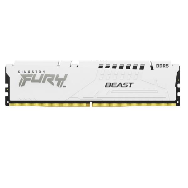 Kingston FURY Beast - DDR5 - modulo - 16 GB - DIMM 288-PIN - 5600 MHz / PC5-44800 - CL40 - 1.25 V - senza buffer - on-die ECC - bianco