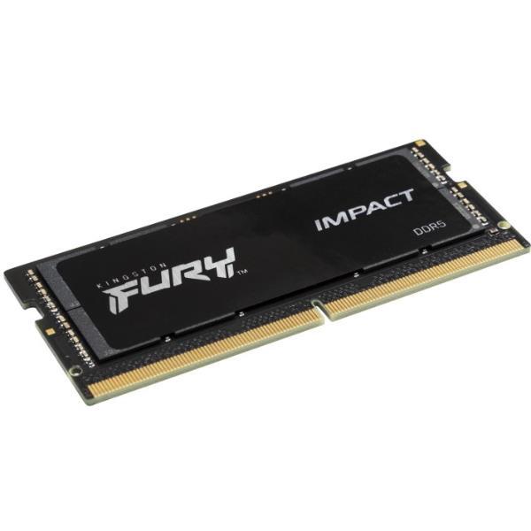 Kingston FURY Impact - DDR5 - modulo - 16 GB - SO DIMM 262-pin - 5600 MHz / PC5-44800 - CL40 - 1.1 V - senza buffer - on-die ECC