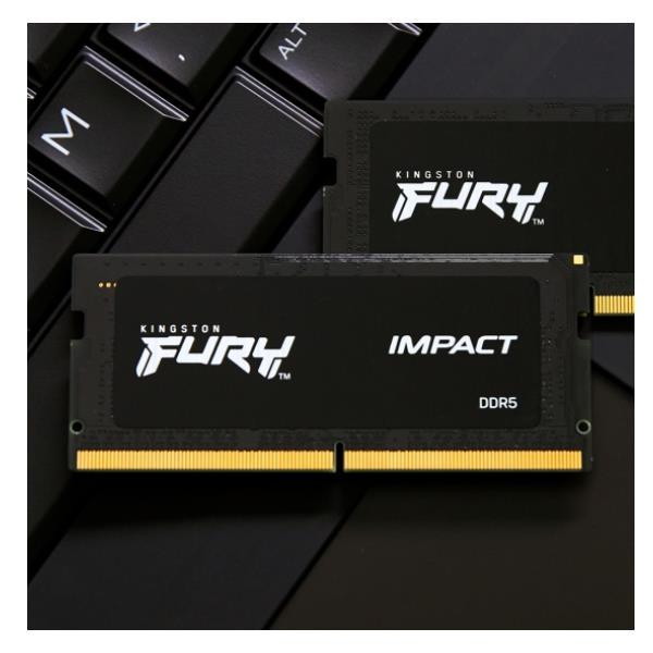 Kingston FURY Impact - DDR5 - modulo - 32 GB - SO DIMM 262-pin - 5600 MHz / PC5-44800 - CL40 - 1.1 V - senza buffer - on-die ECC