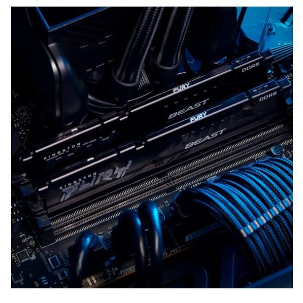 Kingston FURY Beast - DDR5 - kit - 64 GB: 2 x 32 GB - DIMM 288-PIN - 6000 MHz / PC5-48000 - CL36 - 1.35 V - senza buffer - on-die ECC