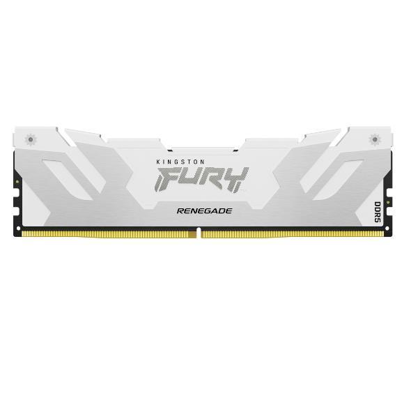 Kingston FURY Renegade - DDR5 - modulo - 16 GB - DIMM 288-PIN - 6400 MHz / PC5-51200 - CL32 - 1.4 V - senza buffer - on-die ECC - bianco e argento