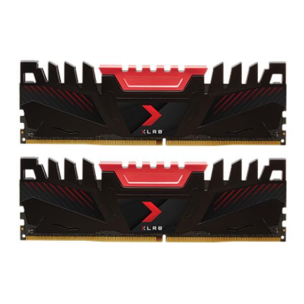 PNY Anarchy X - DDR4 - kit - 16 GB: 2 x 8 GB - DIMM 288-PIN - 3200 MHz / PC4-25600 - CL16 - 1.35 V - senza buffer - non ECC - rosso