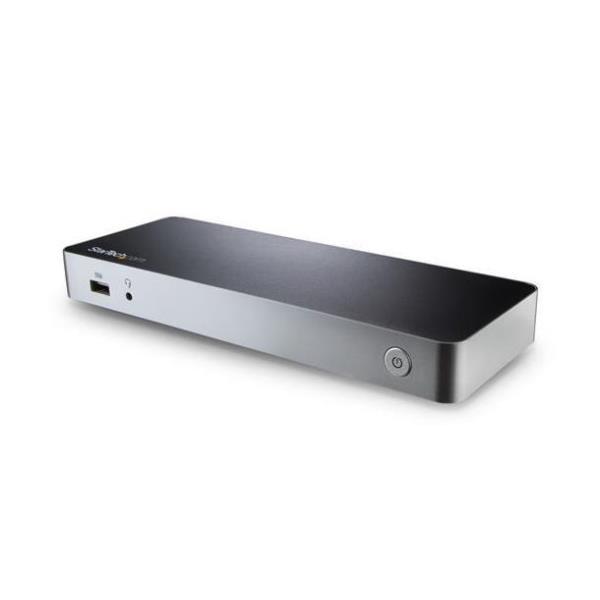 StarTech.com Dual Monitor USB C Docking Station with 60W Power Delivery for Windows Laptops, USB C to HDMI / DVI Dock, USB 3.1 Gen 1 Type C Dock with Charging, Thunderbolt 3 Compatible - 5-Port USB 3.0 Hub (MST30C2HHPDU) - Docking station - USB-C / Thunde