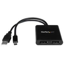 StarTech.com Adattatore multi monitor a 2 porte - MST Hub Mini DisplayPort a 2x DisplayPort - Doppio monitor 4K 30Hz - Video Splitter mDP a doppio DP 1.2 in modalità estesa per desktop PC Windows (MSTMDP122DP) - Ripartitore video - 2 x DisplayPort - deskt
