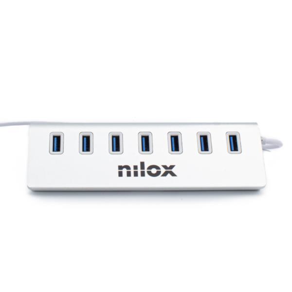 Nilox - Hub - 7 x SuperSpeed USB 3.0 - desktop