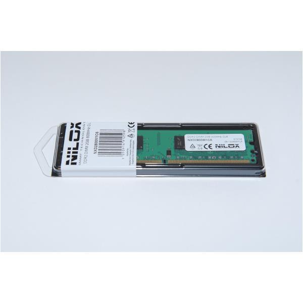 Nilox - DDR2 - modulo - 2 GB - DIMM a 240 pin - 800 MHz / PC2-6400 - CL6 - 1.8 V - senza buffer - non ECC