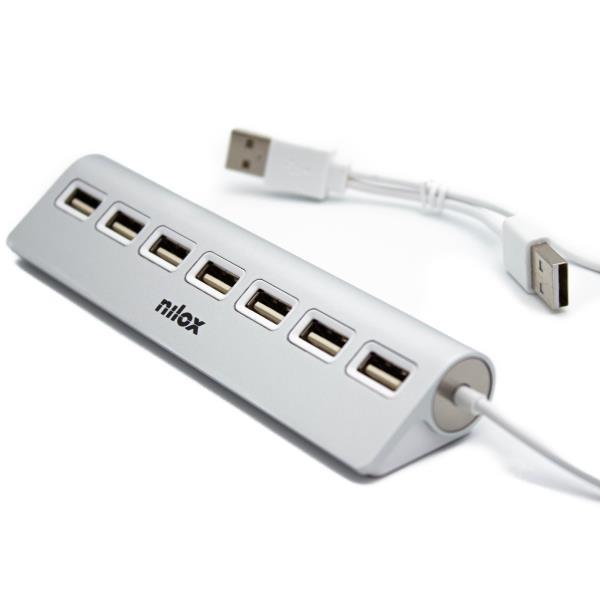 Nilox - Hub - 7 x USB 2.0 - desktop