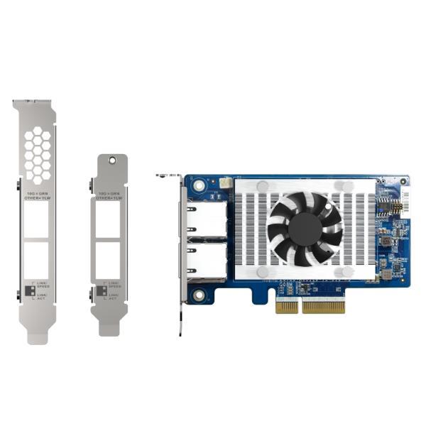 QNAP QXG-10G2T-X710 - Adattatore di rete - PCIe 3.0 x4 profilo basso - 10Gb Ethernet x 2 - per QNAP QSW-1208-8C, QSW-M2108-2C